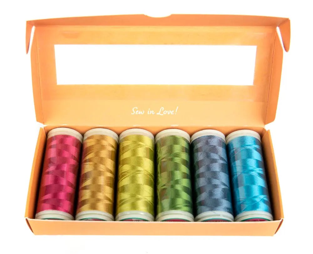 Tiffany’s Touch of a Rainbow by Edyta Sitar - Invisible Thread Pack WonderFil USA