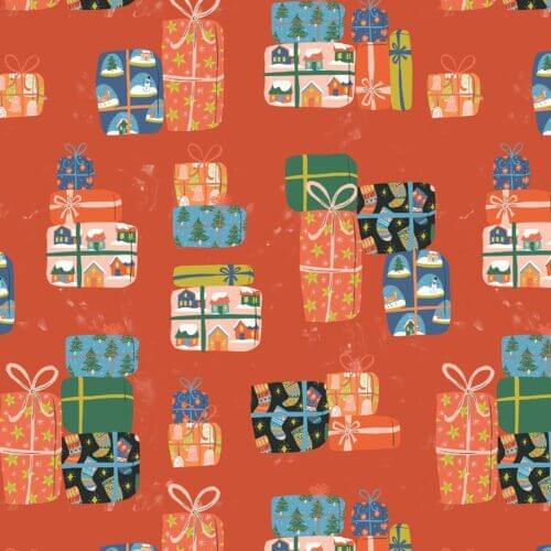 Tinsel Time - Christmas Suprises 44" / 45" Fabric Per Yard