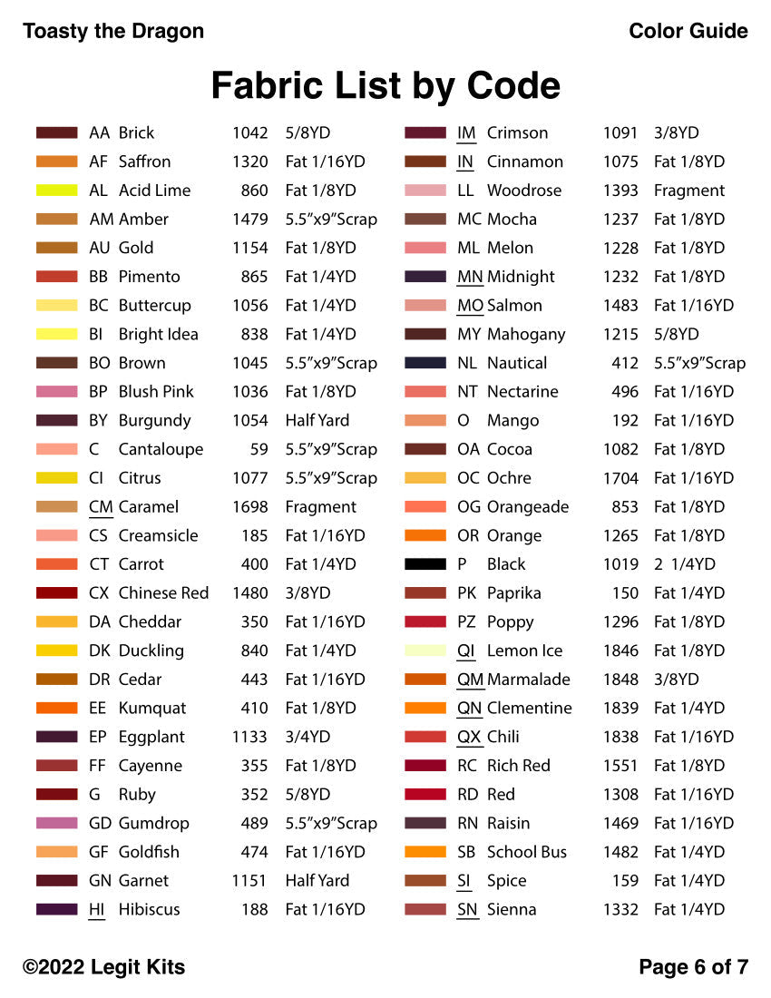 Toasty the Dragon Pattern