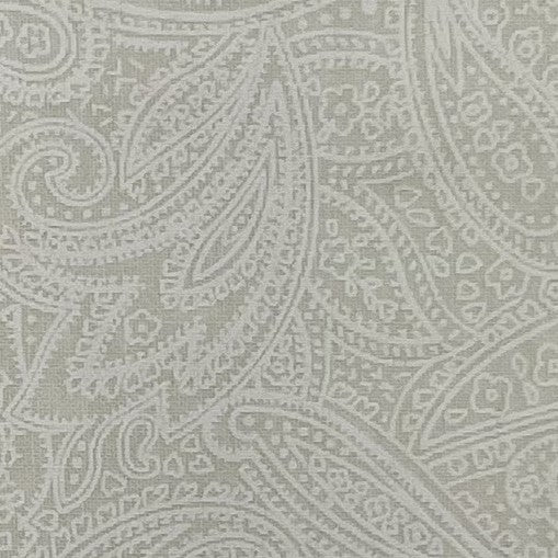 Tone on Tone 108" Supreme Backings - White on Cream - Paisley Wideback Fabric Per Yard