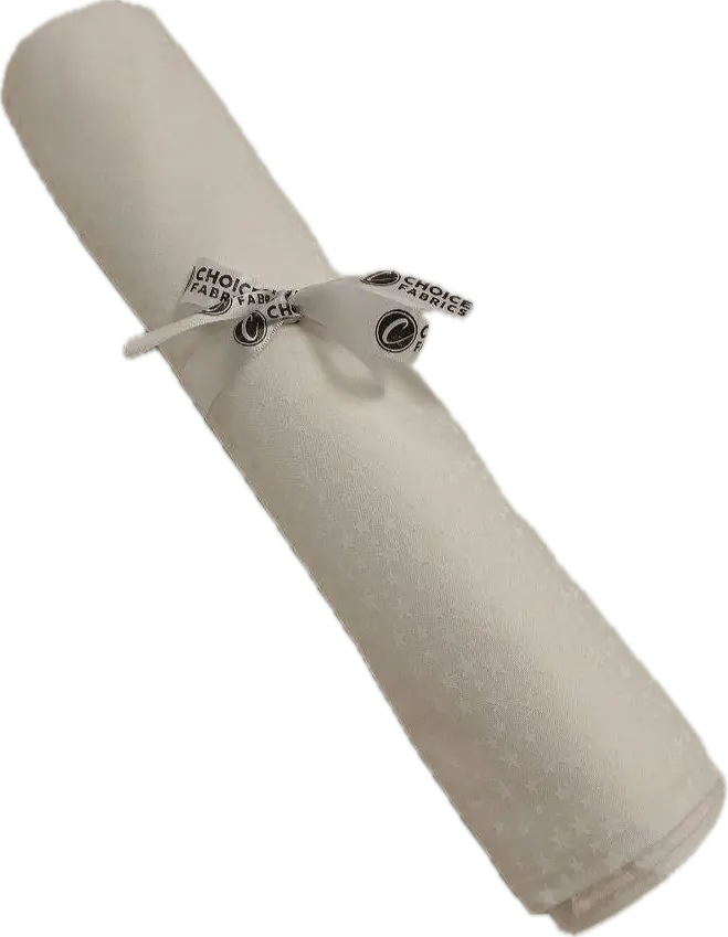 Tone on Tone 108" Supreme Backings - White on White - Stars Wideback Fabric Per Yard The Fabric Company