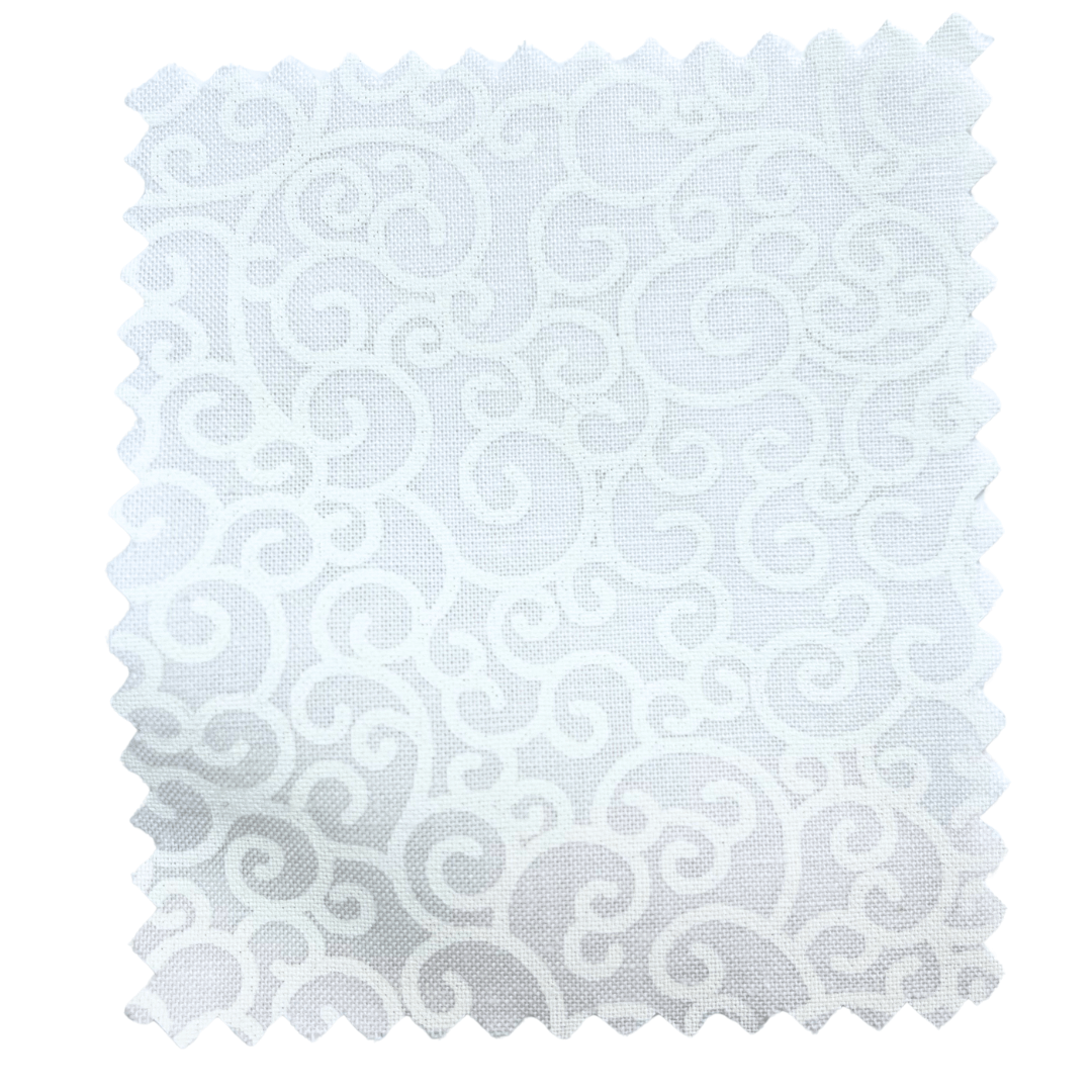 Tone on Tone 108 inch Supreme Backings White on White Swirls wideback quilt backing fabric by Choice Fabrics, sold by the yard