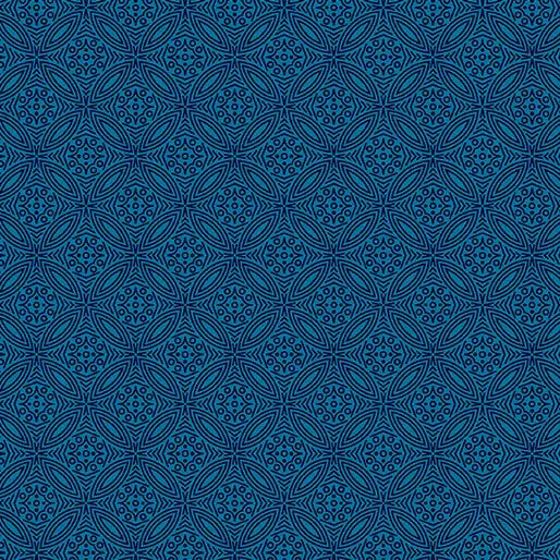Transparency - Medallion - Blue 44" / 45" Fabric Per Yard The Fabric Company