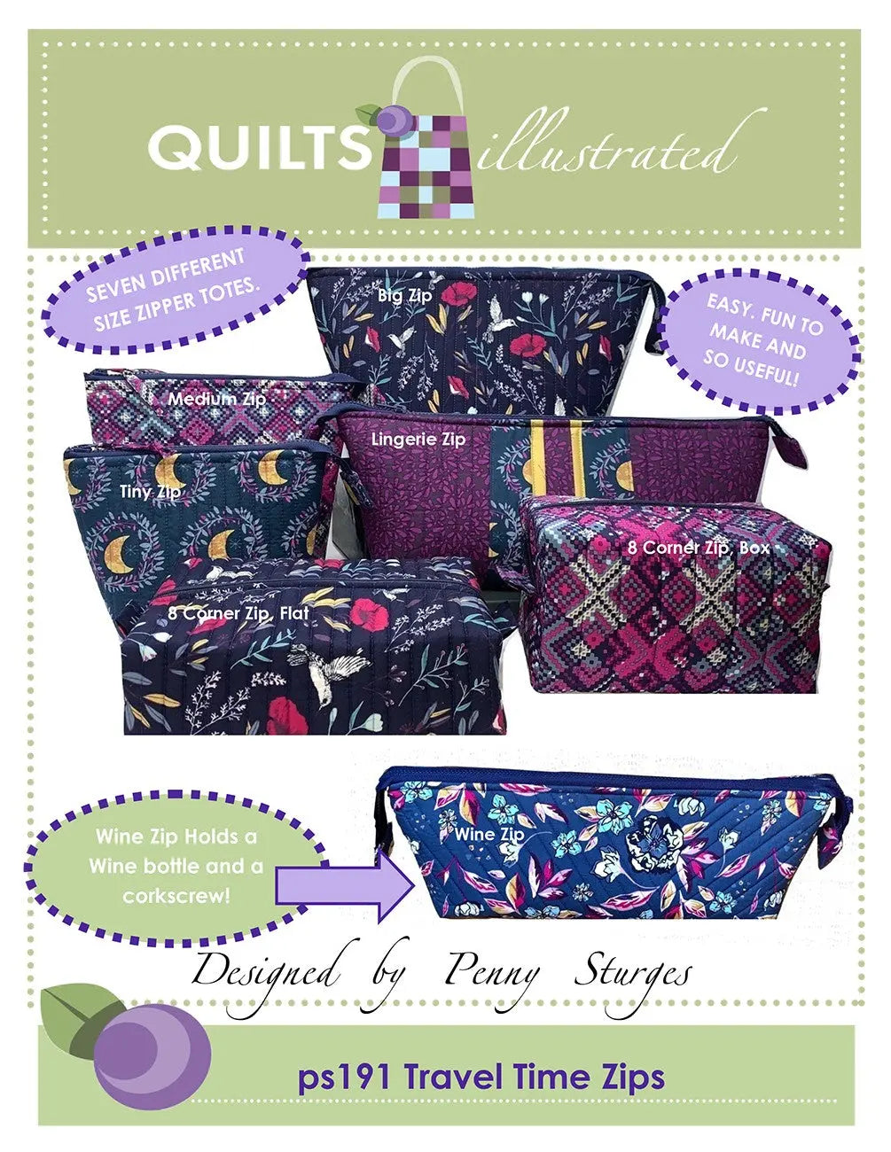 Travel Time Zips - Linda's Electric Quilters