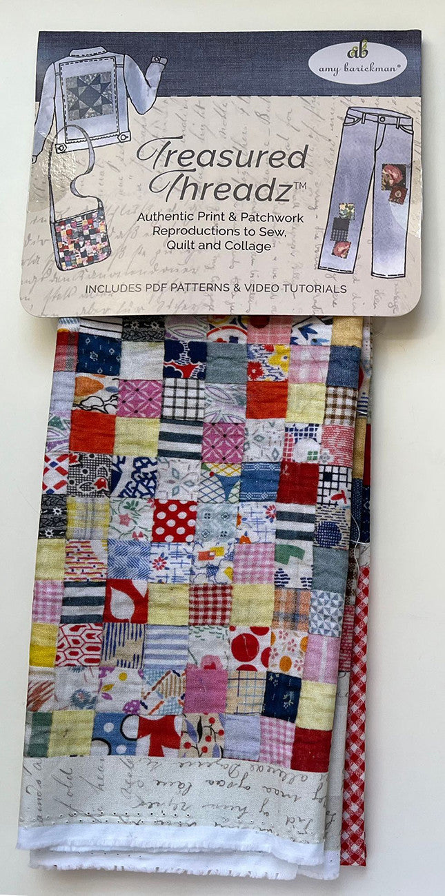 Treasured Threadz® Quilt Block Panel - Postage Stamp Retro