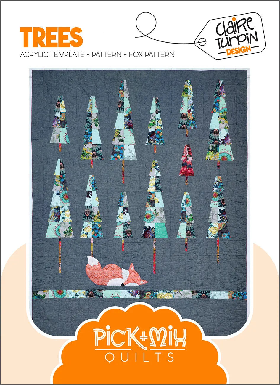 Trees & Foxies Acrylic Template - Linda's Electric Quilters