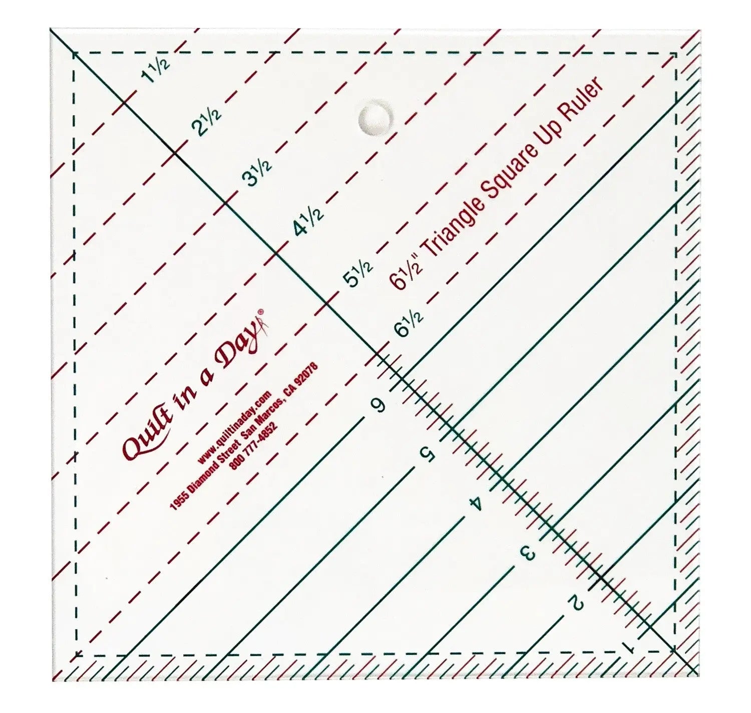 Triangle Square Up Ruler 6-1/2in - Linda's Electric Quilters