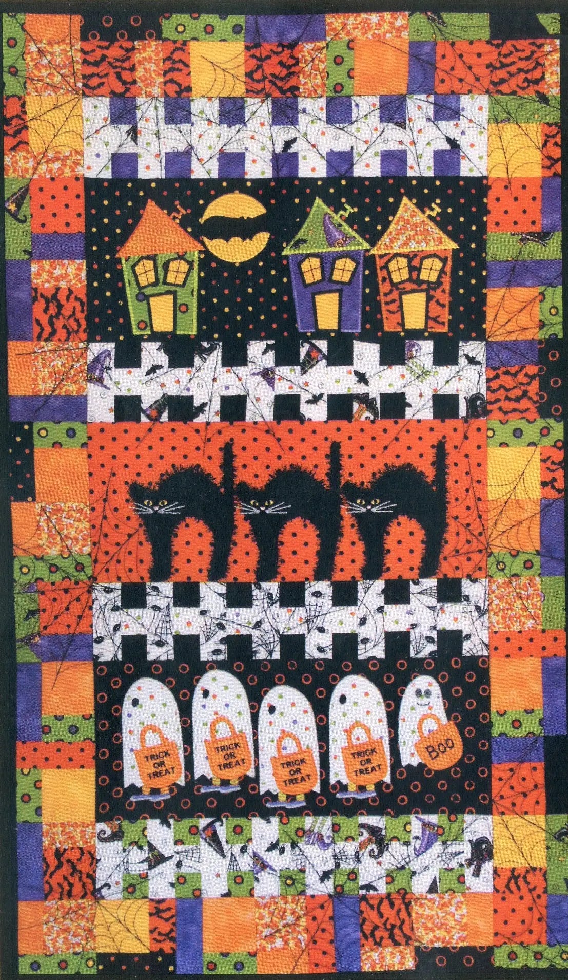 Trick & Treats Wall Hanging & Table Runner with CD - Linda's Electric Quilters