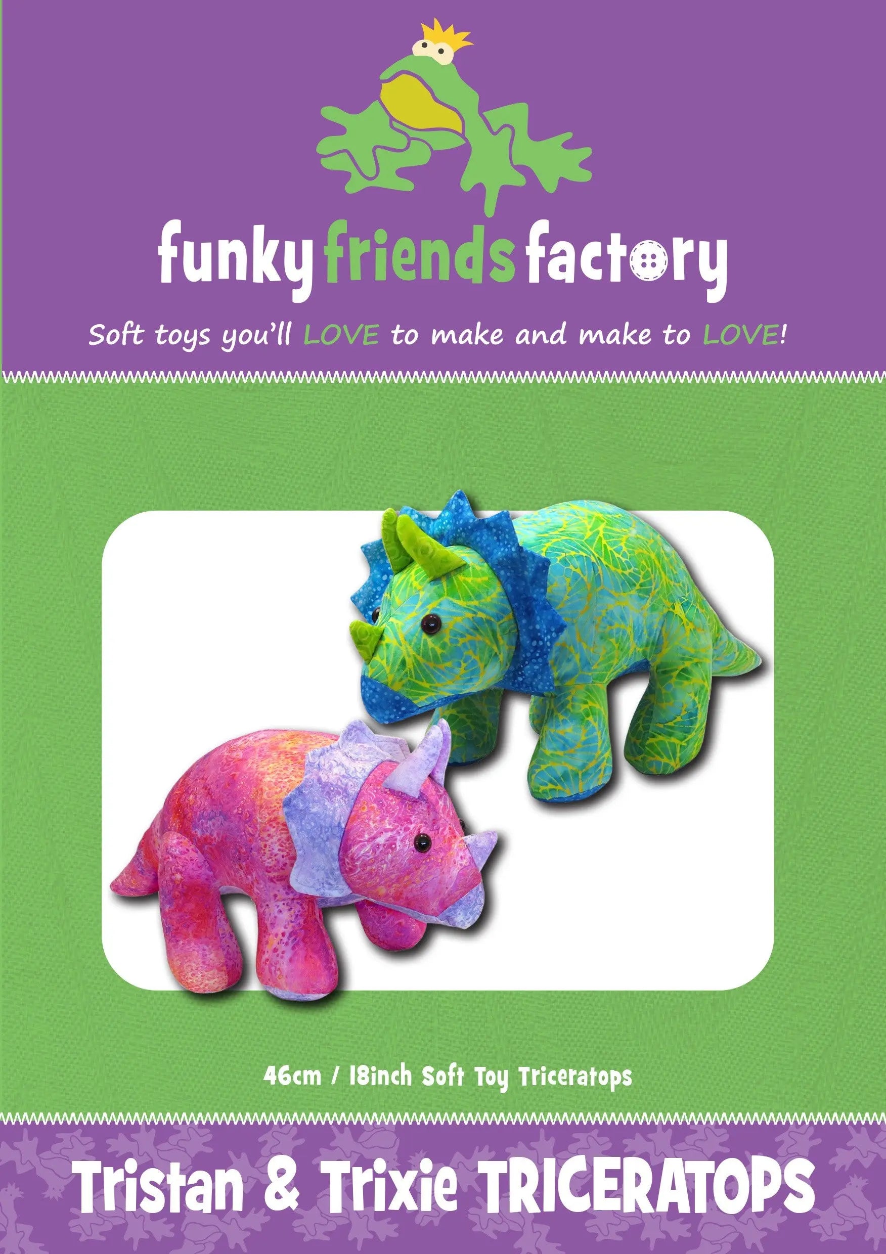 Trixie & Tristan Triceratops - Linda's Electric Quilters