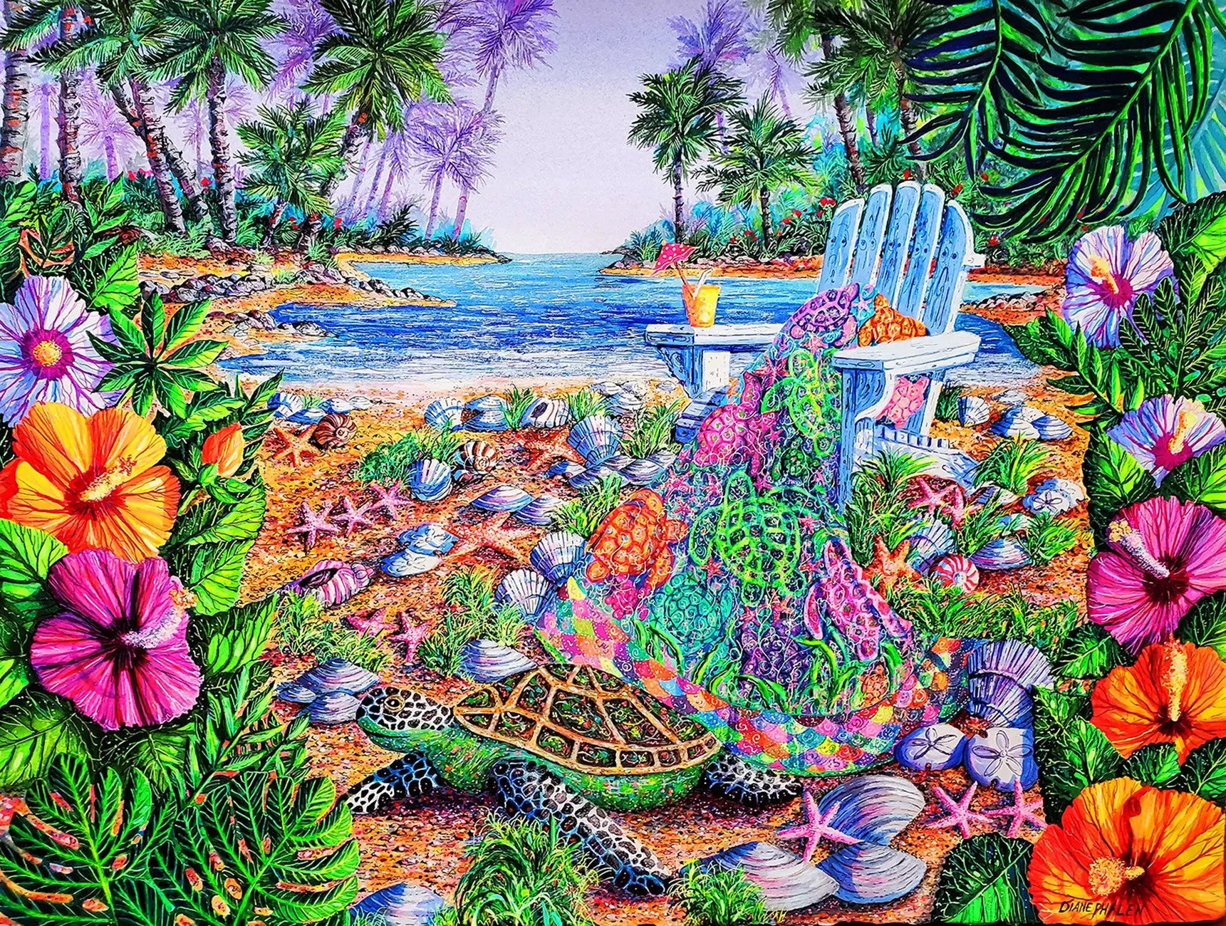 Tropical Breeze 500pc Puzzle - Linda's Electric Quilters