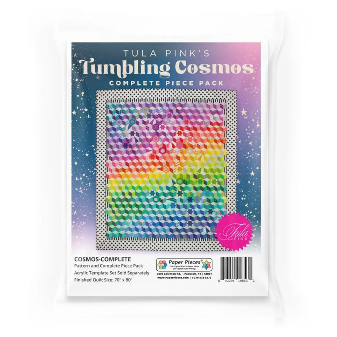 Tumbling Cosmos Pattern and Paper Pieces - Linda's Electric Quilters