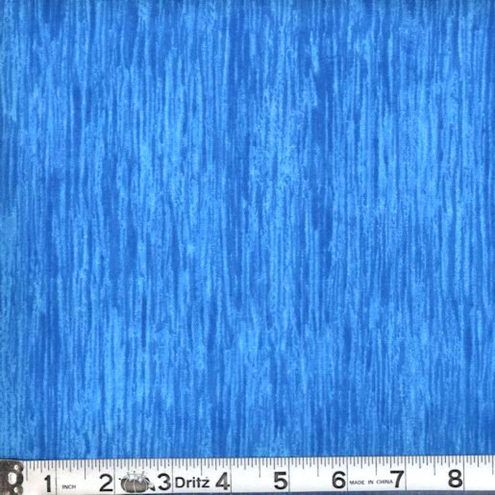Turquoise Color Wave 45" Wide Cotton Fabric Per Yard