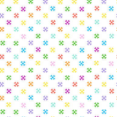 Tutti Frutti Spaced Out Colorblock Party 43/44" Cotton Fabric Per Yard