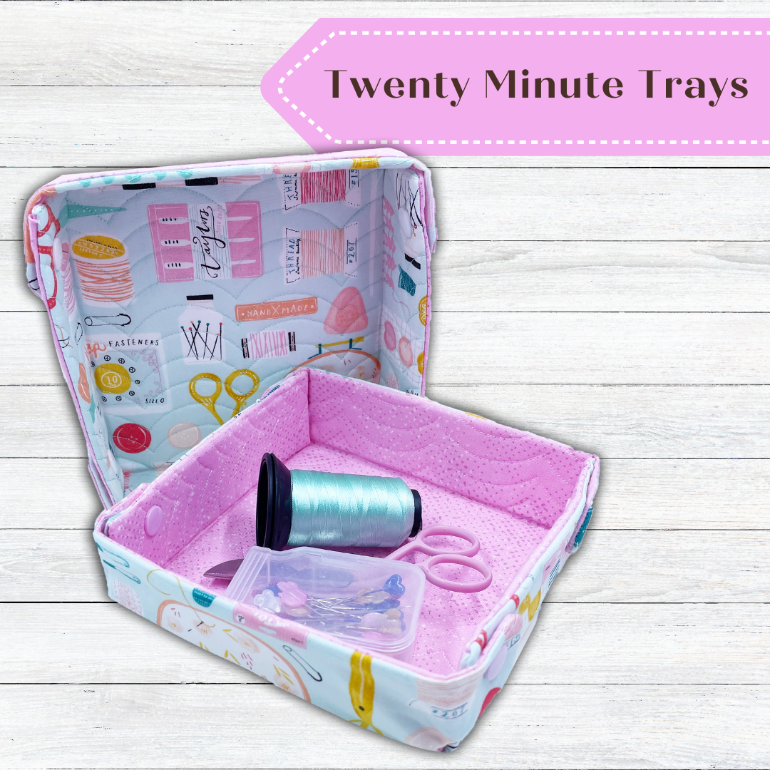 Twenty Minute Trays In the Hoop Machine Embroidery Design Set Pickle Pie Designs