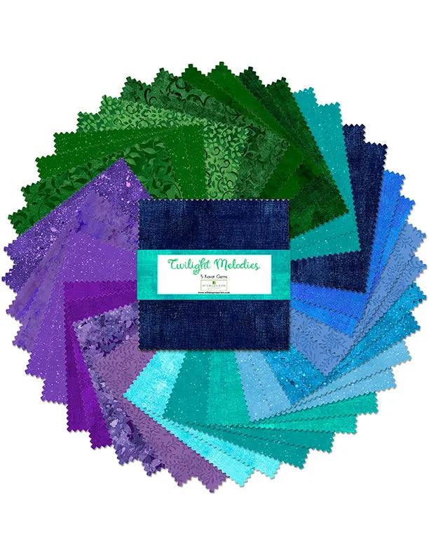 Twilight Melodies - 5 Karat Gems - Linda's Electric Quilters