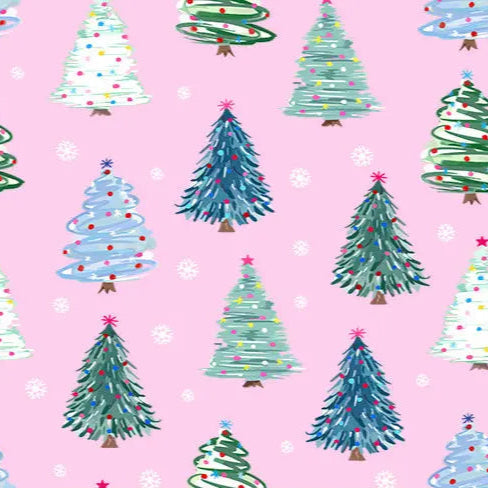 Twinkle Trees Cloud Cuddle Pink Fabric per yard Shannon Fabrics