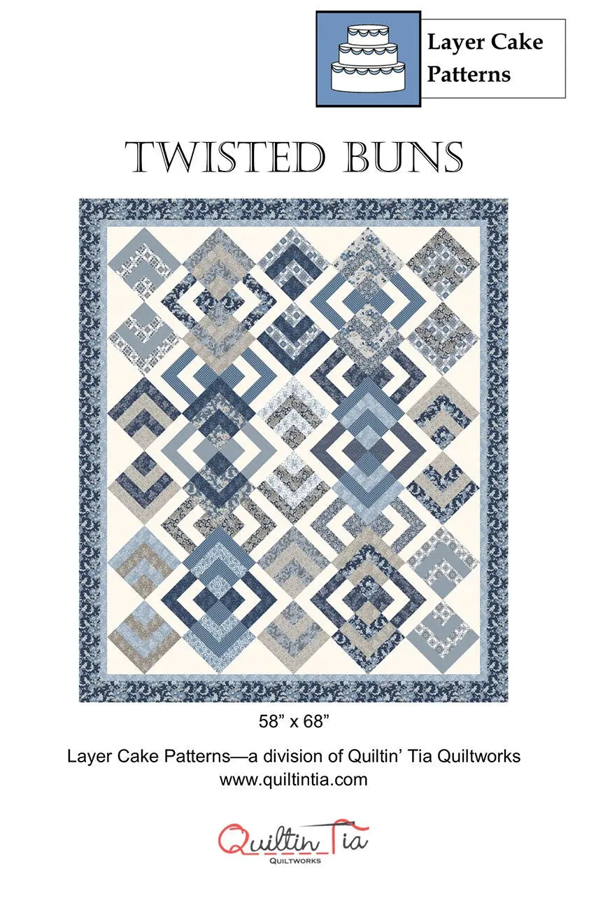 Twisted Buns 10in Square Quilt Pattern - Linda's Electric Quilters