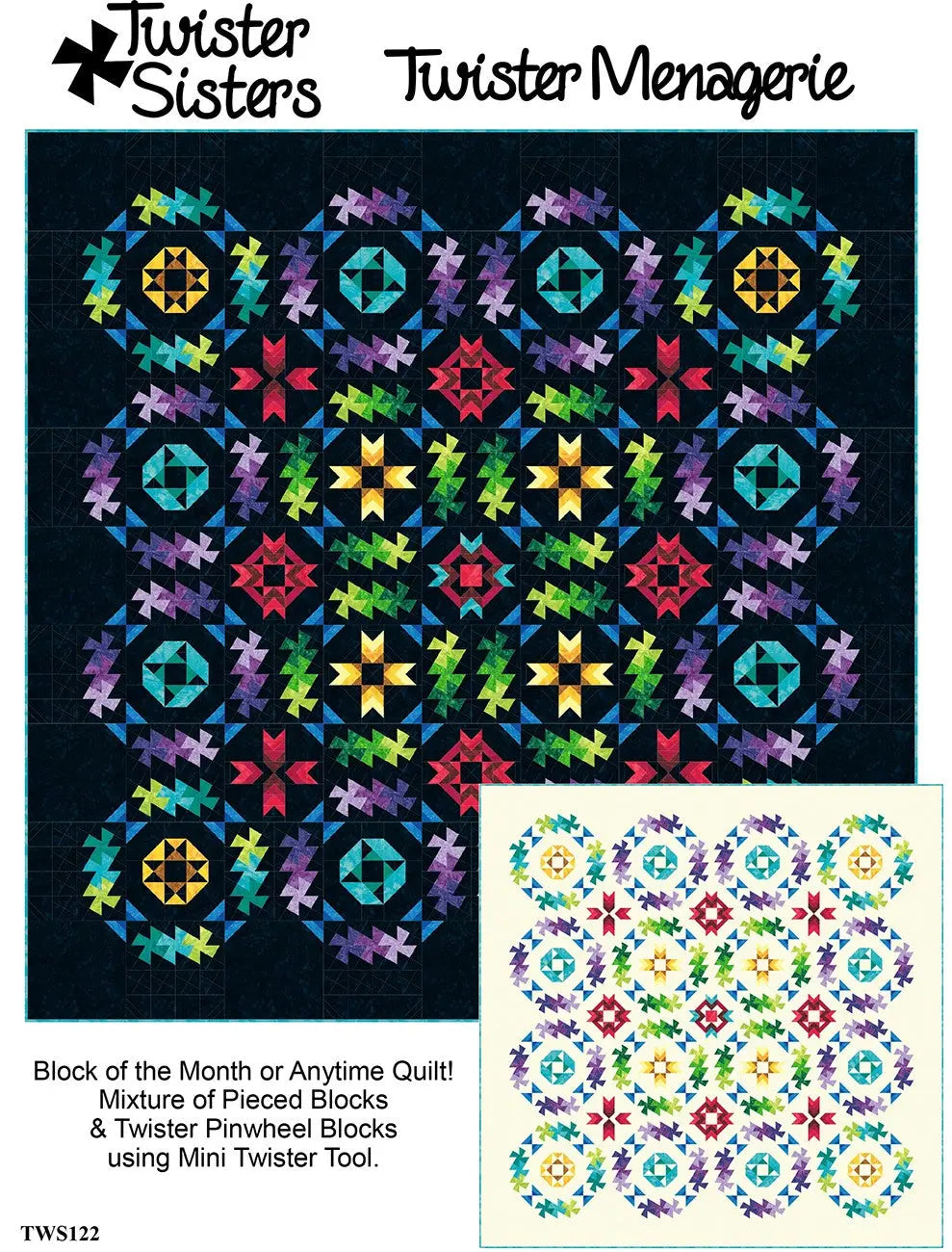 Twister Menagerie BOM - Linda's Electric Quilters