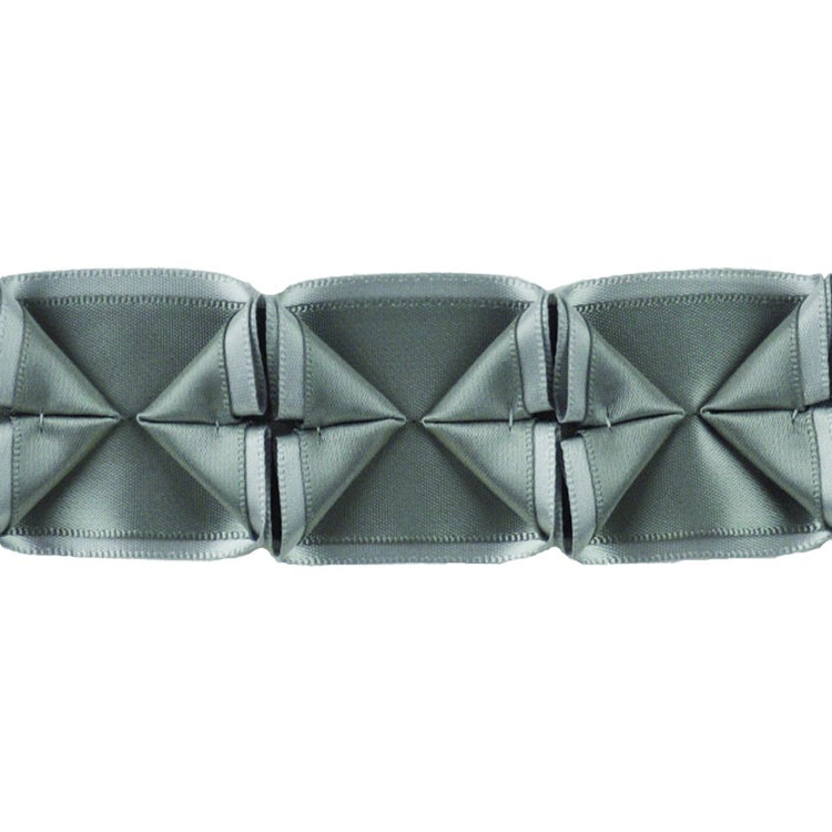 Two Tone Box Pleated Ribbon, 1.5" X 5 Yards - Geometric Decorative Sewing Trim