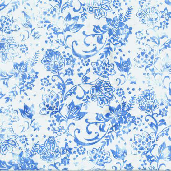 Hoffman Bali Batik Frozen in Time quilting fabric in Bluebird