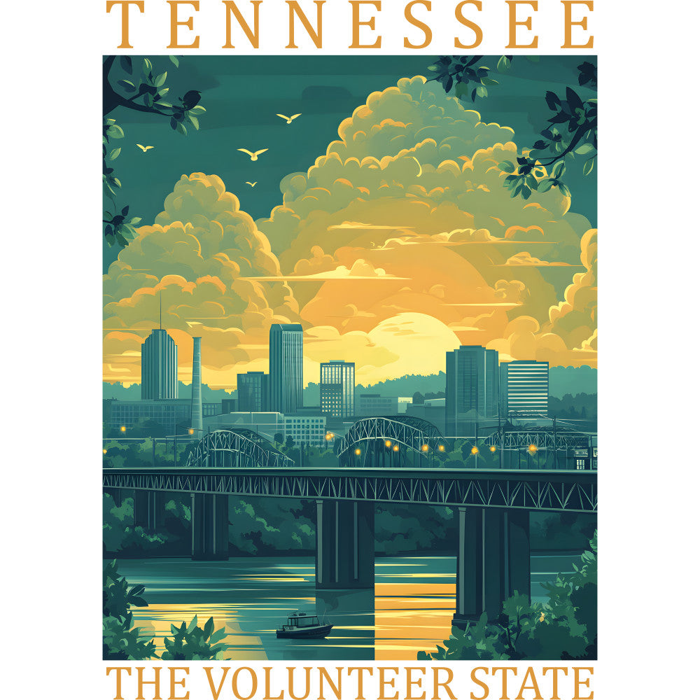 US State Poster Fabric Panel 10