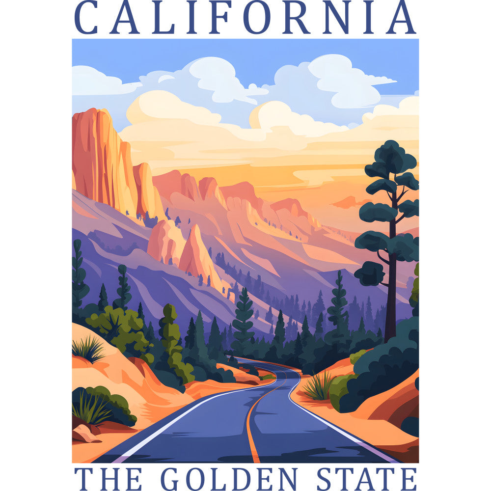 US State Poster Fabric Panel 12