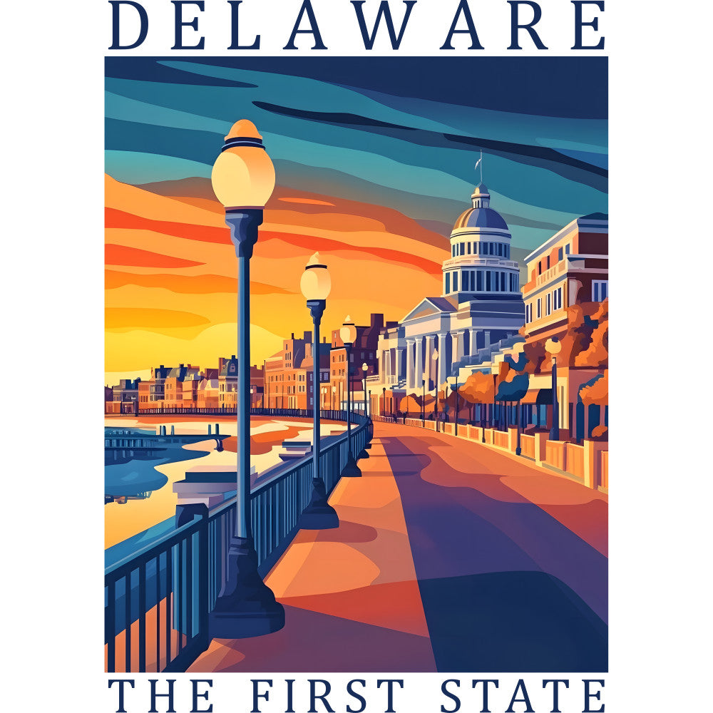US State Poster Fabric Panel 14