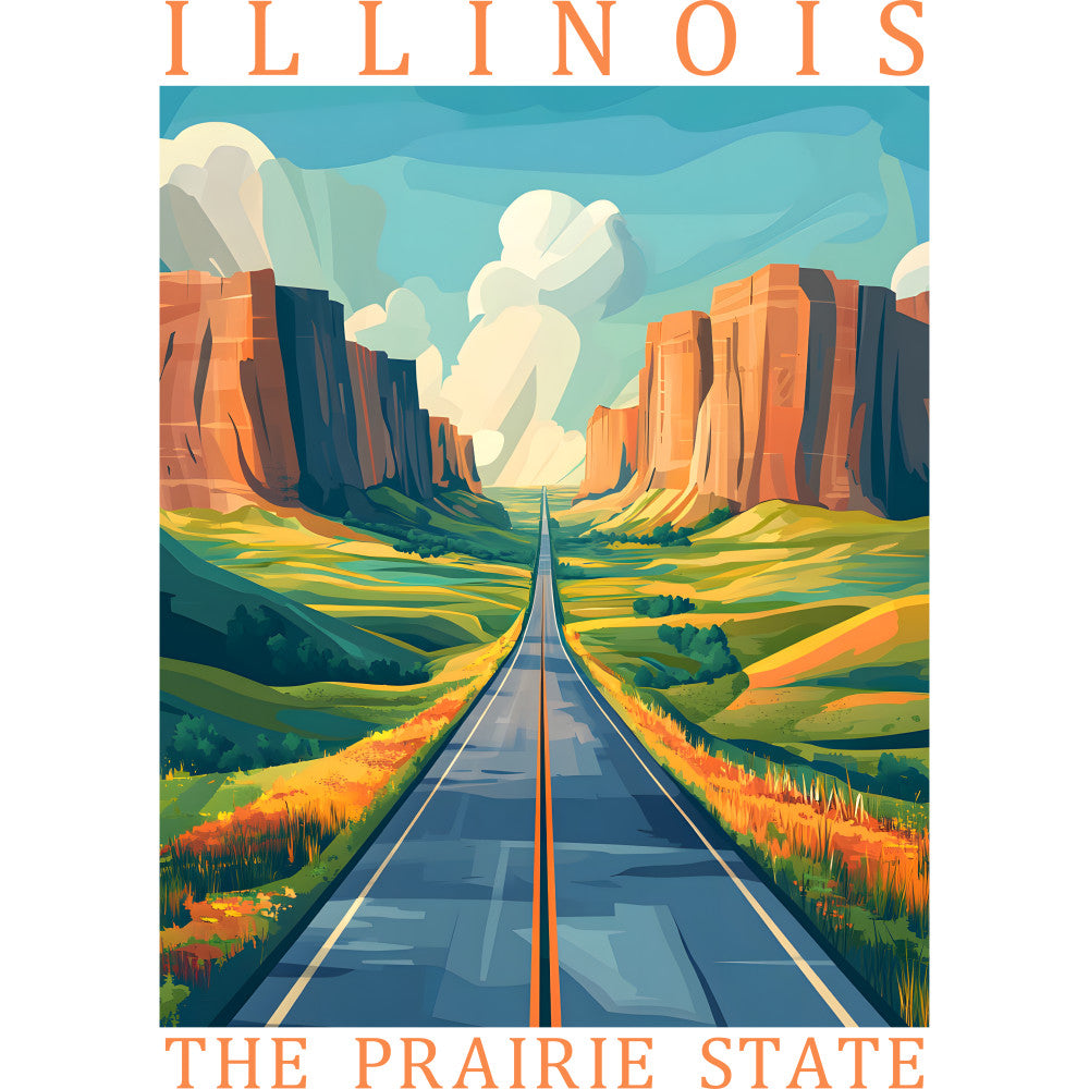 US State Poster Fabric Panel 16