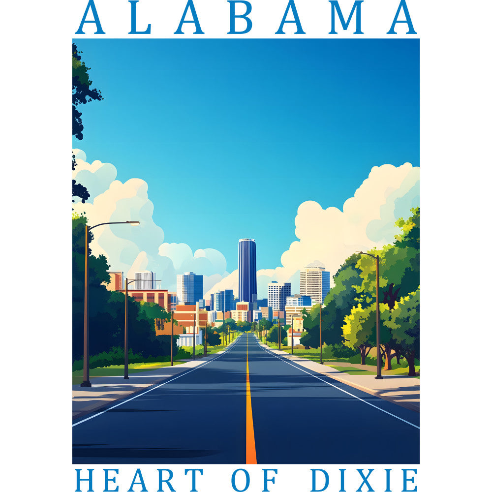 US State Poster Fabric Panel 18
