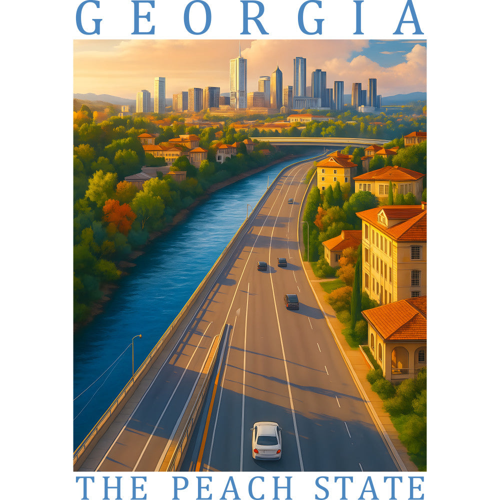 US State Poster Fabric Panel 21