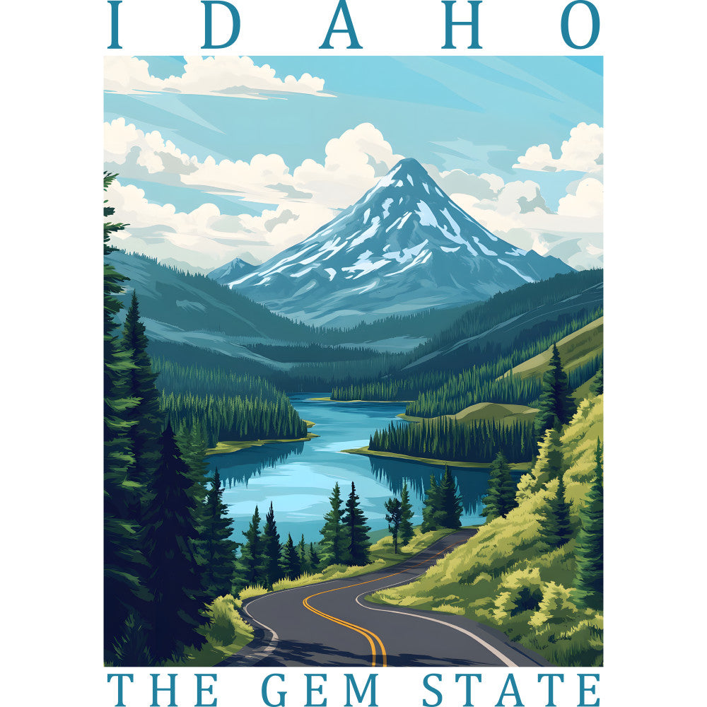 US State Poster Fabric Panel 23