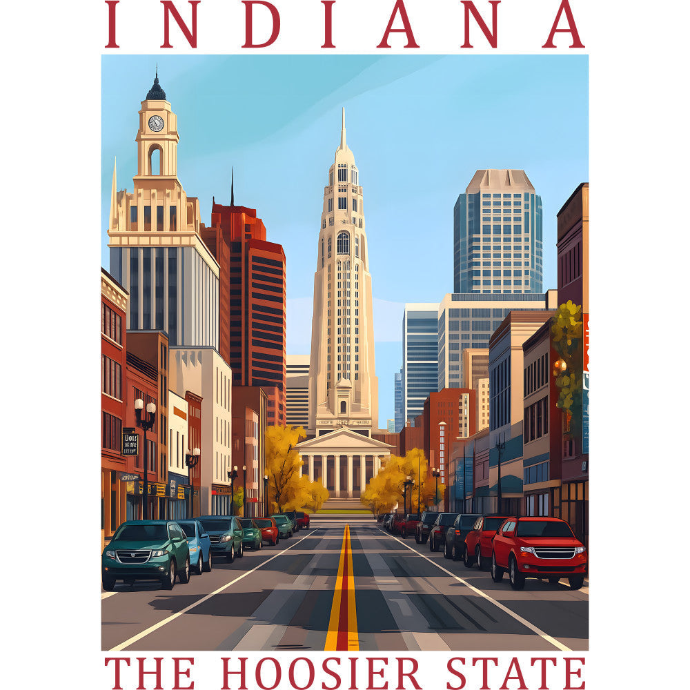 US State Poster Fabric Panel 24
