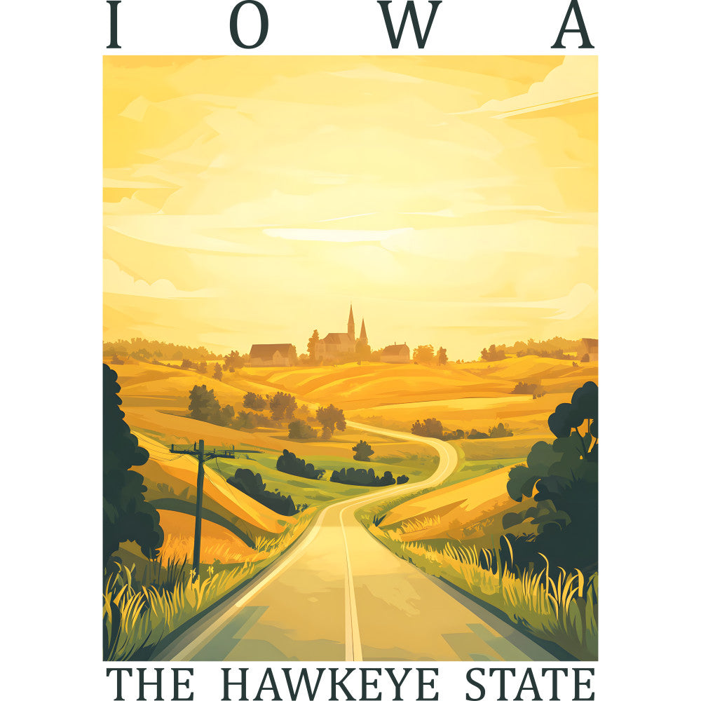 US State Poster Fabric Panel 25