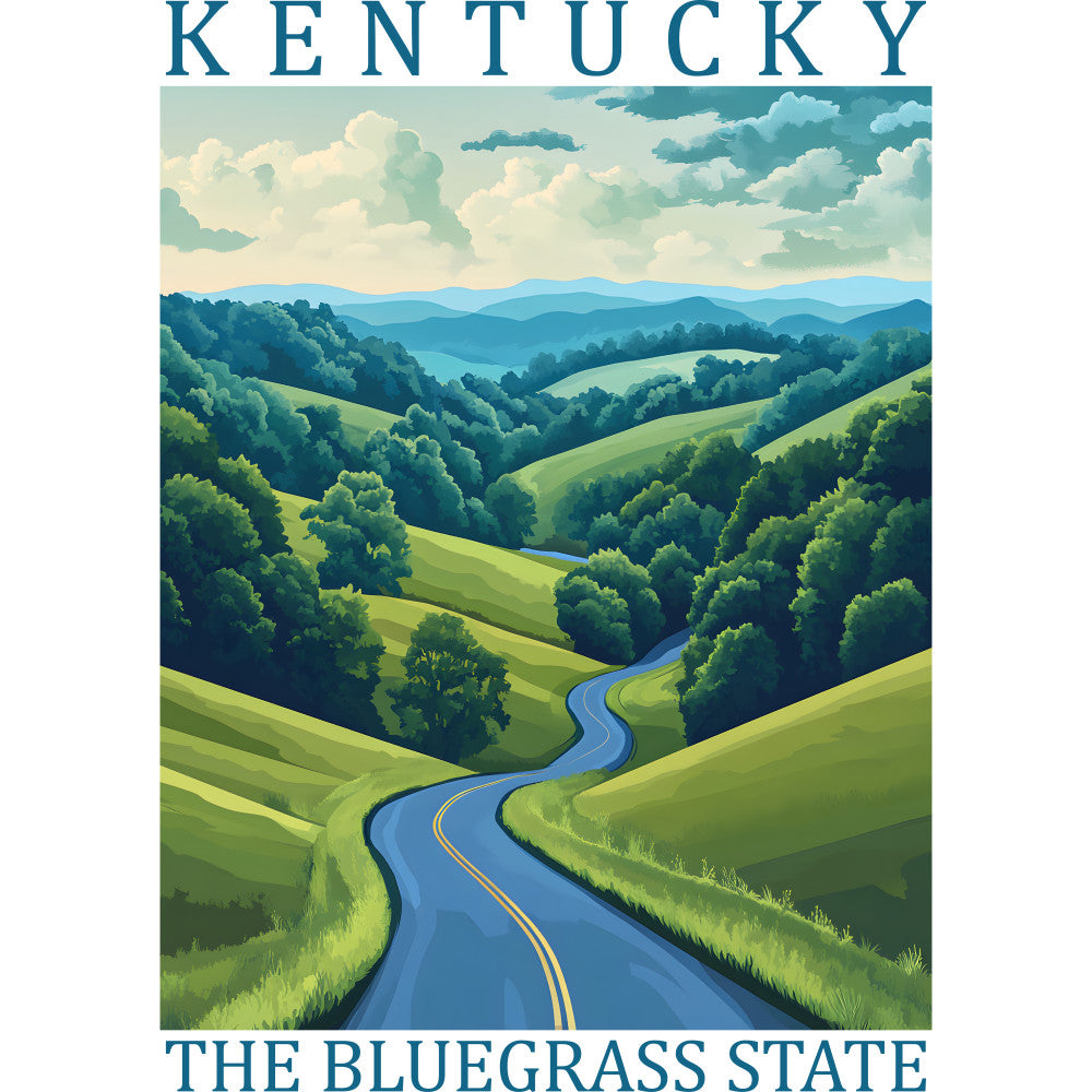 US State Poster Fabric Panel 27