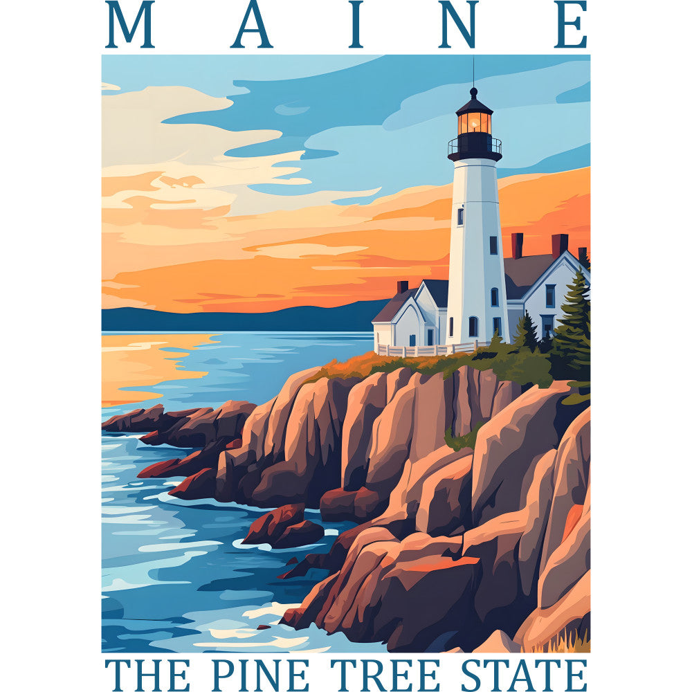 US State Poster Fabric Panel 29
