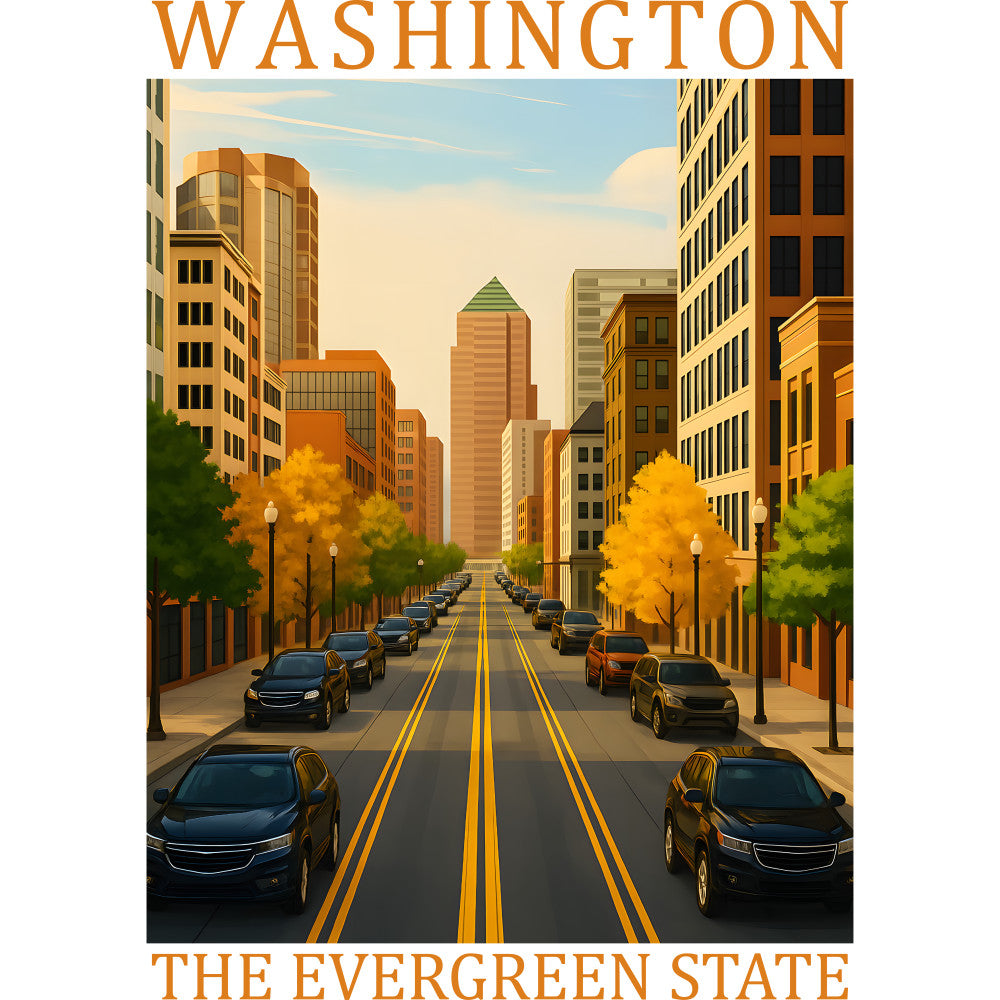 US State Poster Fabric Panel 3