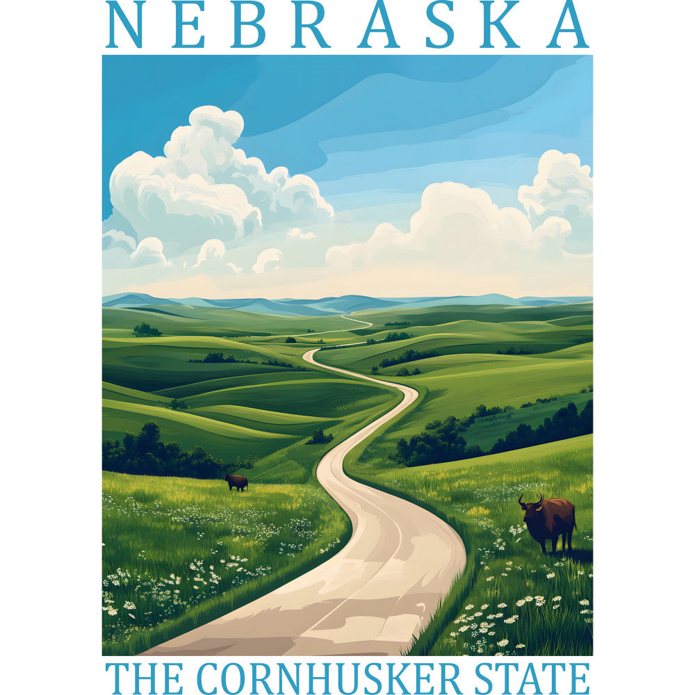 US State Poster Fabric Panel 33