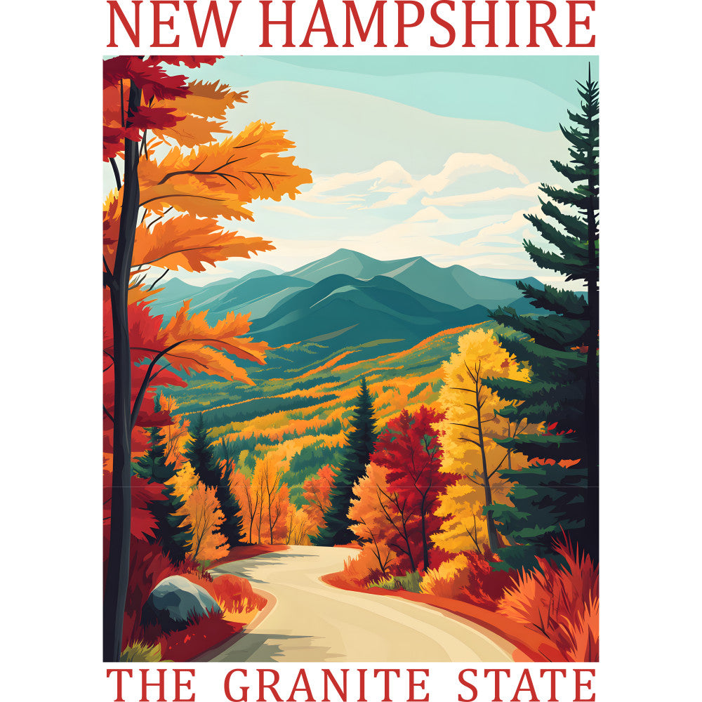 US State Poster Fabric Panel 34