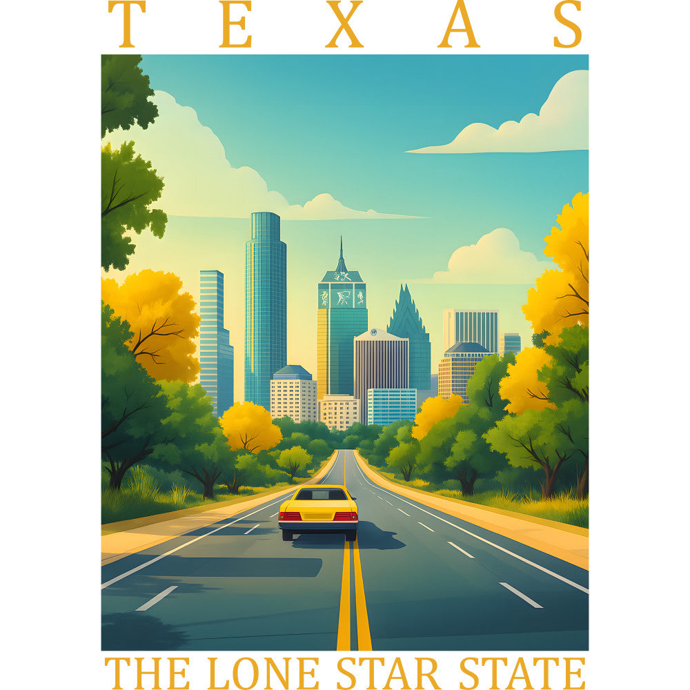 US State Poster Fabric Panel 36