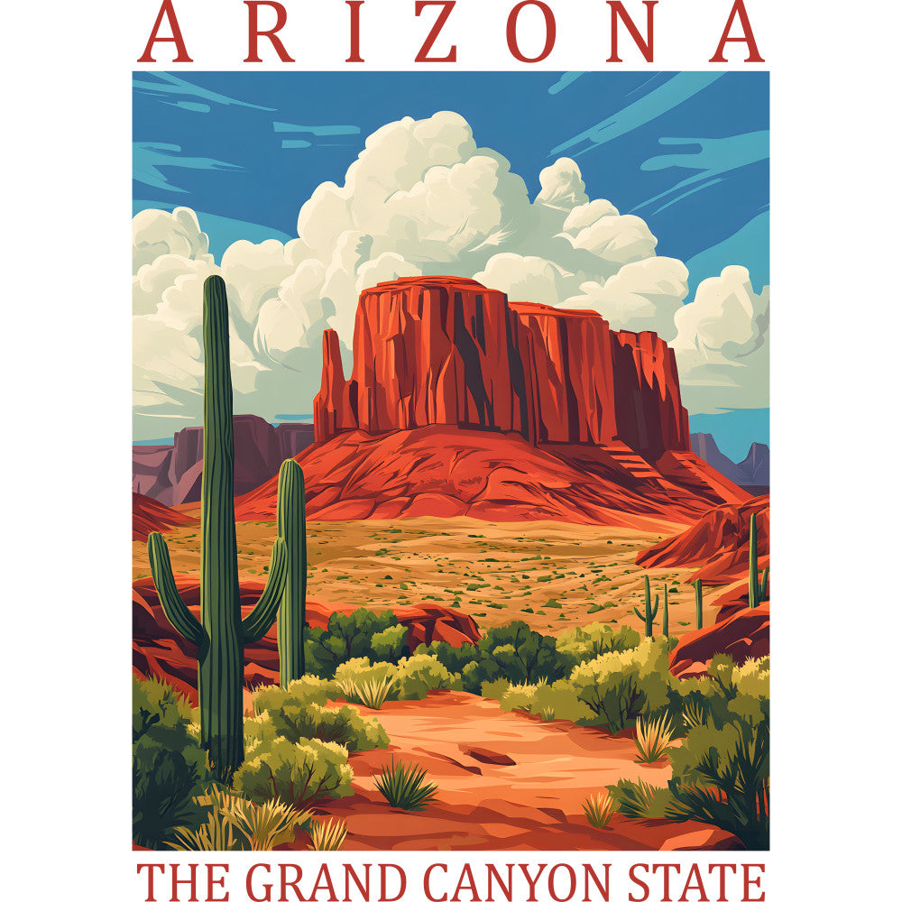 US State Poster Fabric Panel 37