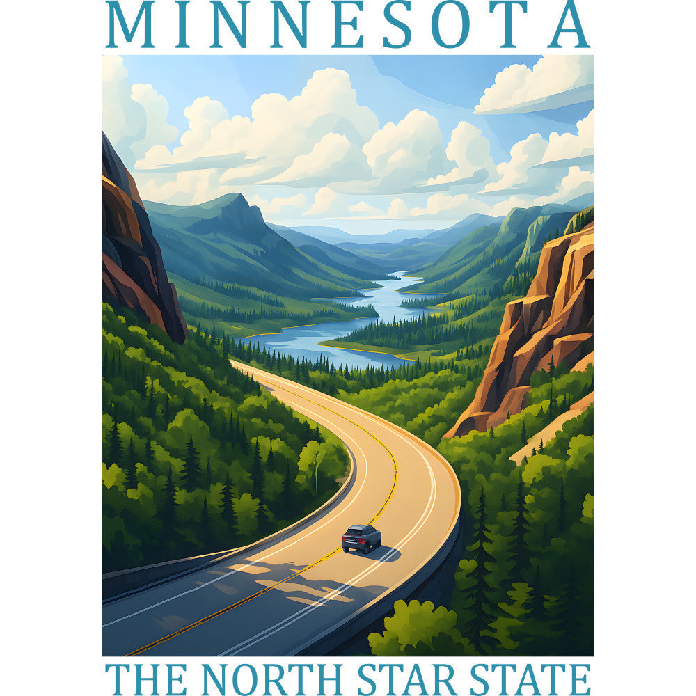US State Poster Fabric Panel 39