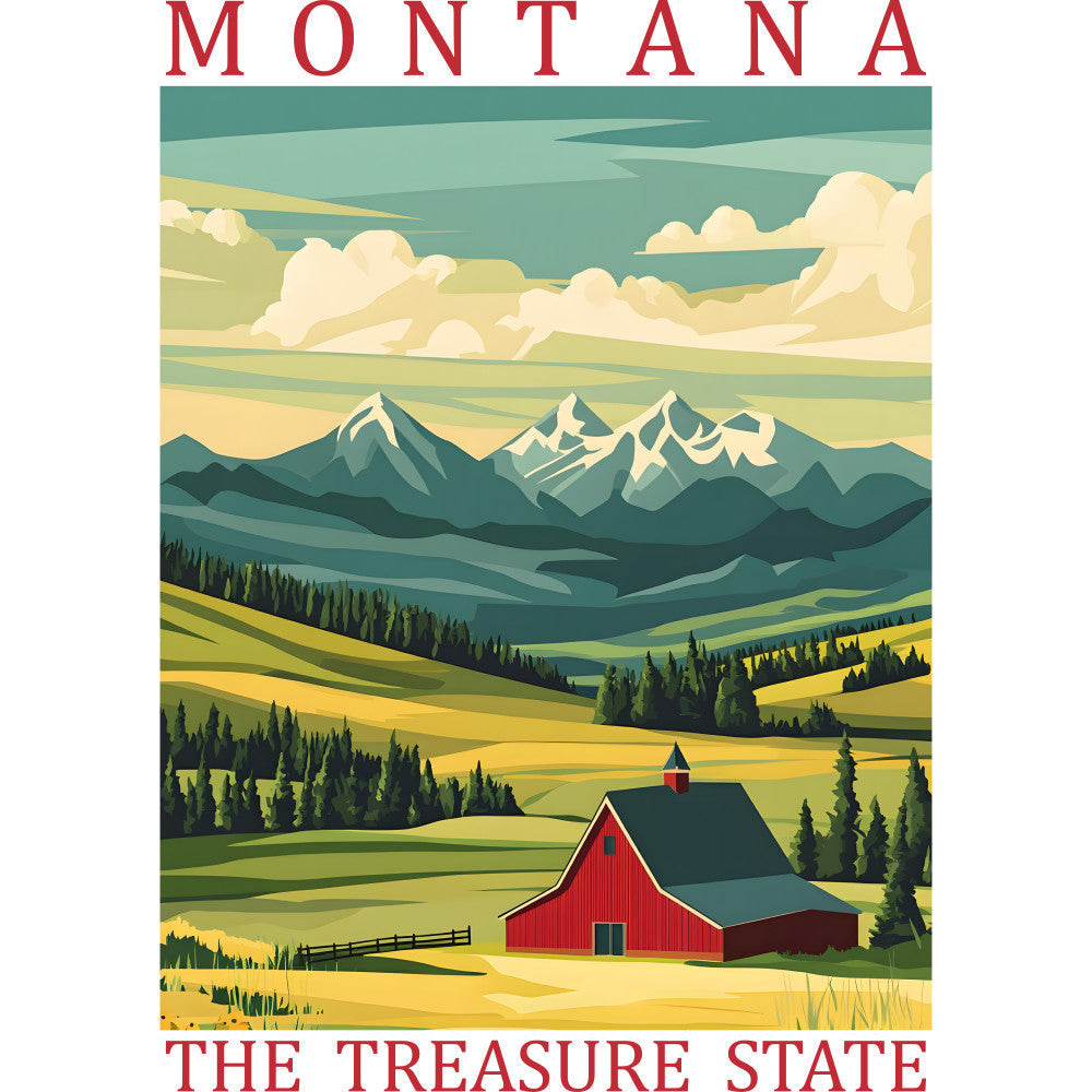 US State Poster Fabric Panel 41