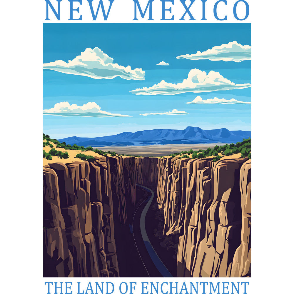 US State Poster Fabric Panel 43