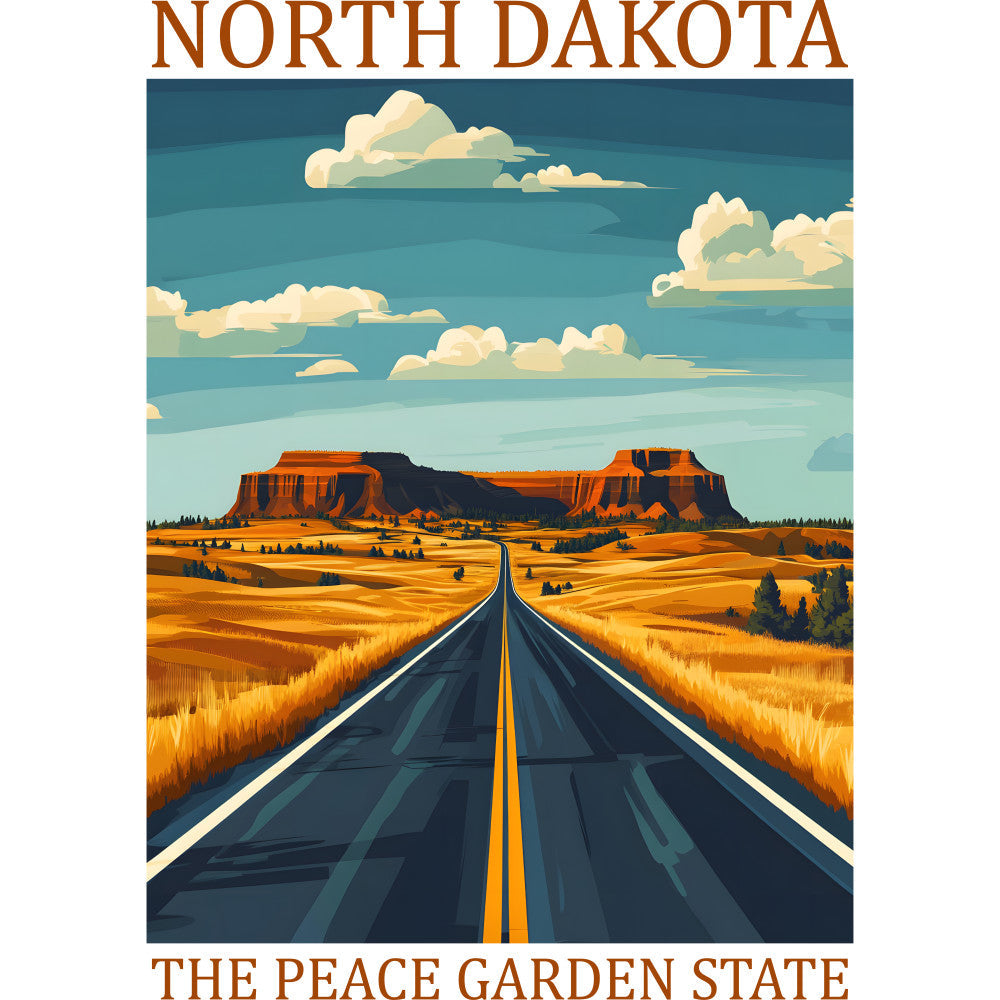 US State Poster Fabric Panel 46