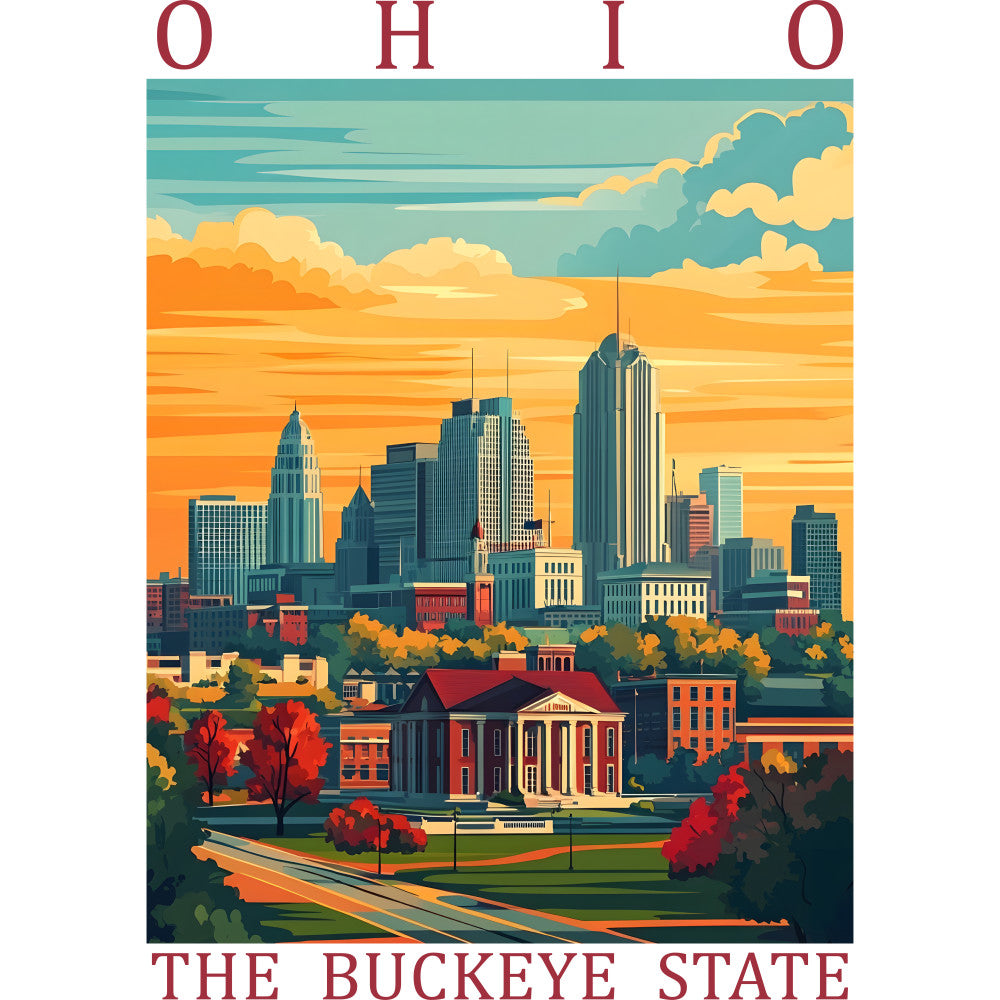 US State Poster Fabric Panel 47