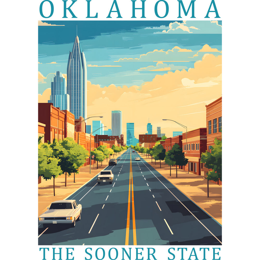 US State Poster Fabric Panel 48
