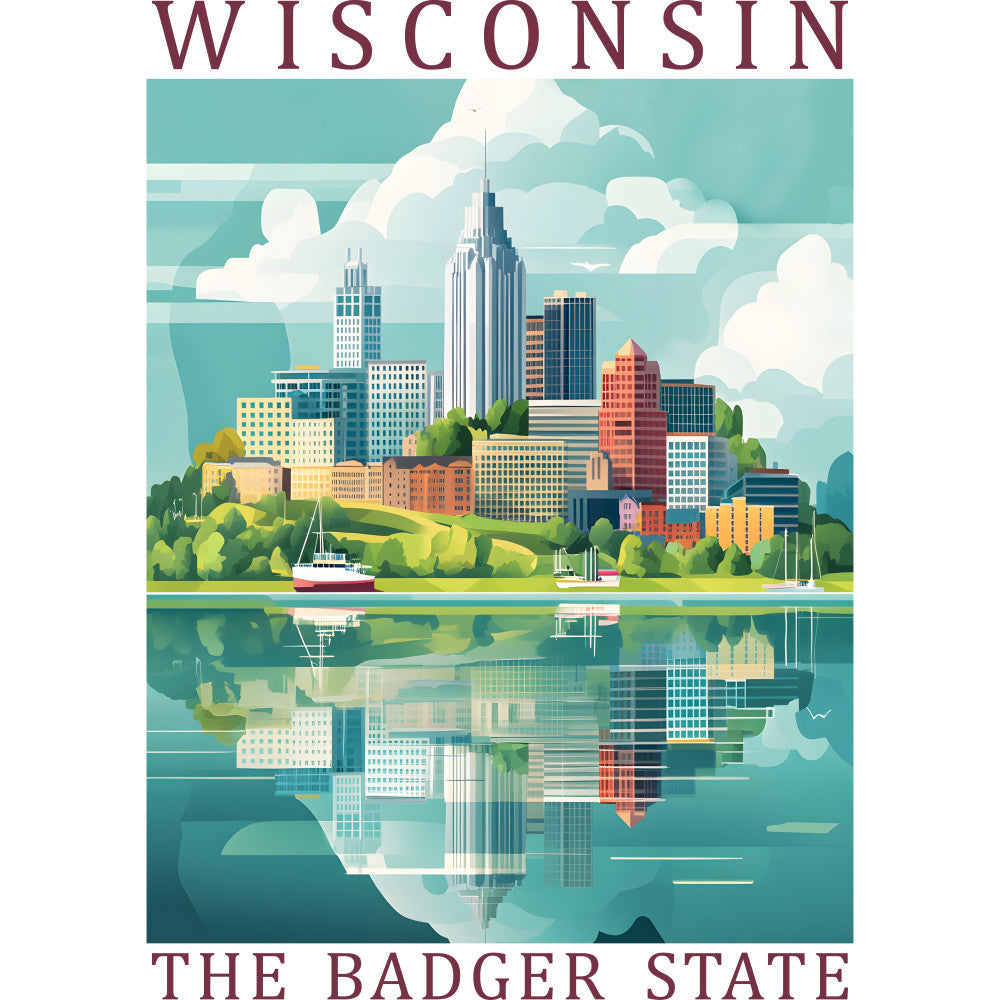 US State Poster Fabric Panel 5