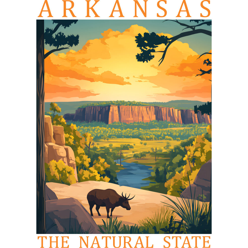US State Poster Fabric Panel 6