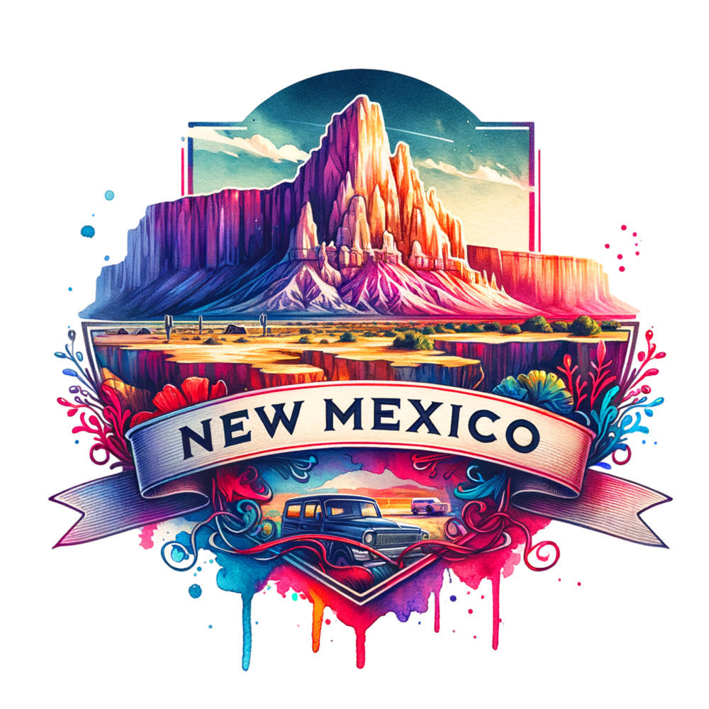 US States Retro Travel Fabric Panel 10