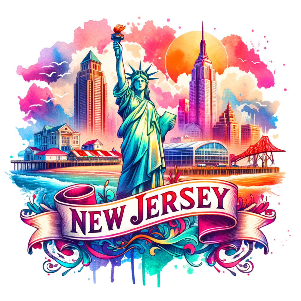 US States Retro Travel Fabric Panel 13